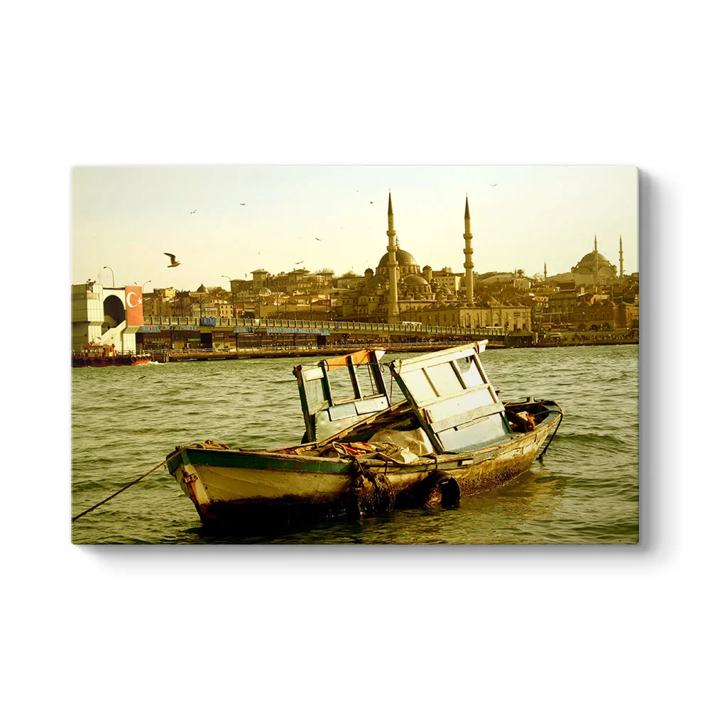 Galata Köprüsü Manzara Tablosu - Model 1